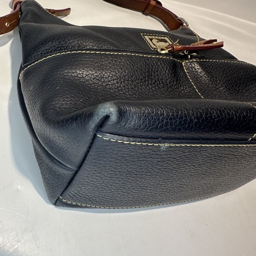 Dooney & Bourke Hobo Pebbled Blue Leather Shoulder Bag Purse Vintage - Picture 11 of 16