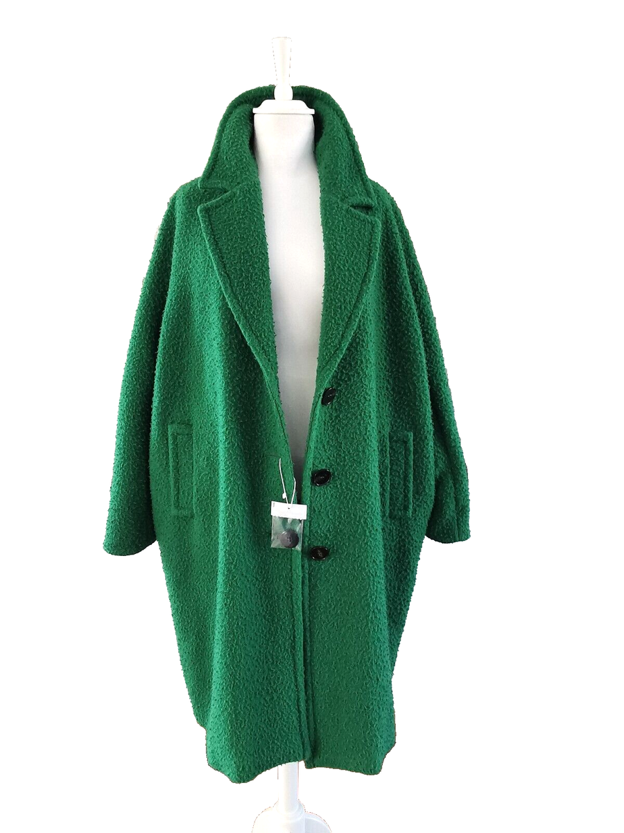RRP €1399✨MARINA RINALDI WOOL-MOHAIR Coat Plus size 31-Usa 
