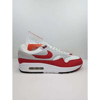 Nike Air Max 1 Sneakers Mens Size 9 OG Anniversary White/Red908375 103 