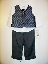 New Baby Togs Little Boys 4 Piece Suit Set Size 18 Months NWT!!!