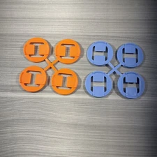 Tupperware Gadgets Set of 8 Sock Sorters Orange and Blue Rare New!