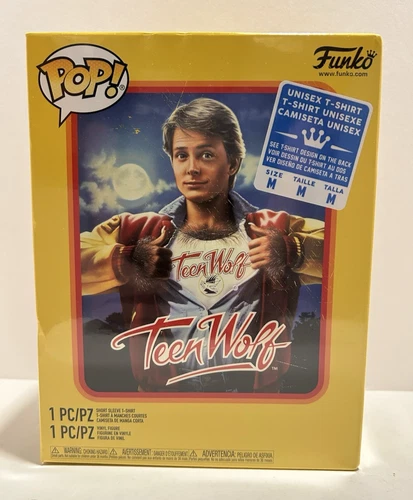 FUNKO POP MOVIES Teen Wolf Scott Howard #772 Flocked w/ Tee Shirt  - M - Target