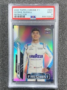 2020 Topps Chrome Formula 1 George Russell Freshest Refractor #200 PSA 9