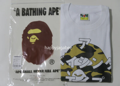 A BATHNIG APE Men's 1ST CAMO BAPE KATAKANA TEE 1K80110016 z | eBay