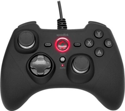 SPEEDLINK RAIT Gamepad PC/PS3/Switch Controller Vibrationsfunktion 245g schwarz
