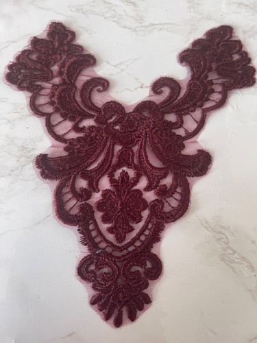 Gorgeous Lace Embroidery Applique Wedding Motif Sew On Dance Costume - Picture 33 of 33