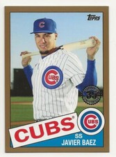 2020 Topps Update JAVIER BAEZ 1985 Topps GOLD PARALLEL 45/50 Cubs #85TB-13