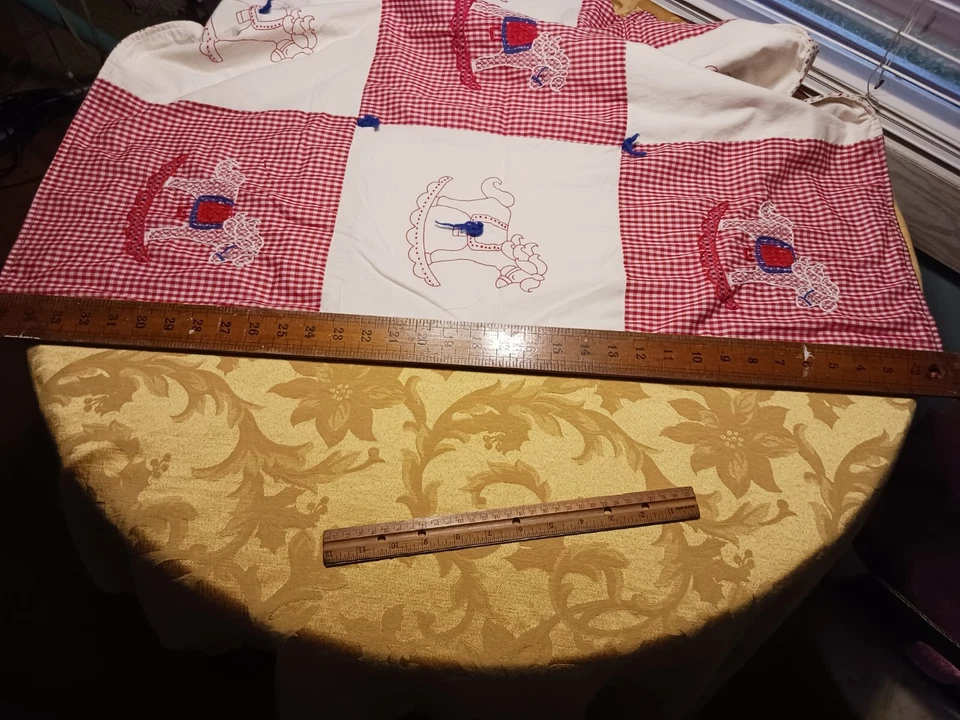 Ручной работы детской кроватки покрывало качающаяся лошадь стены вися одеяло плед винтажный - Изображение 2 из 4