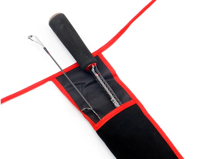 Bolsa protetora de vara de pesca flanela bolsa de transporte manga vara de pesca espessa - Imagem 4 de 4