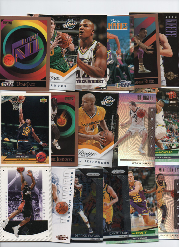 50 Card Lot of UTAH JAZZ - No Duplicates MALONE, STOCKTON, EATON, RUSSELL...