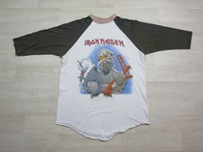 Iron Maiden Band T Shirt (XL) 1985 Vintage Concert California Invasion Tour