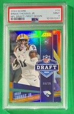 2024 SCORE FOOTBALL NFL DRAFT - FIRST DOWN #08/10 - BRIAN THOMAS JR - PSA MINT 9