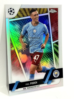 2022-23 Topps Chrome UCL Manchester City Phil Foden Hero Variation