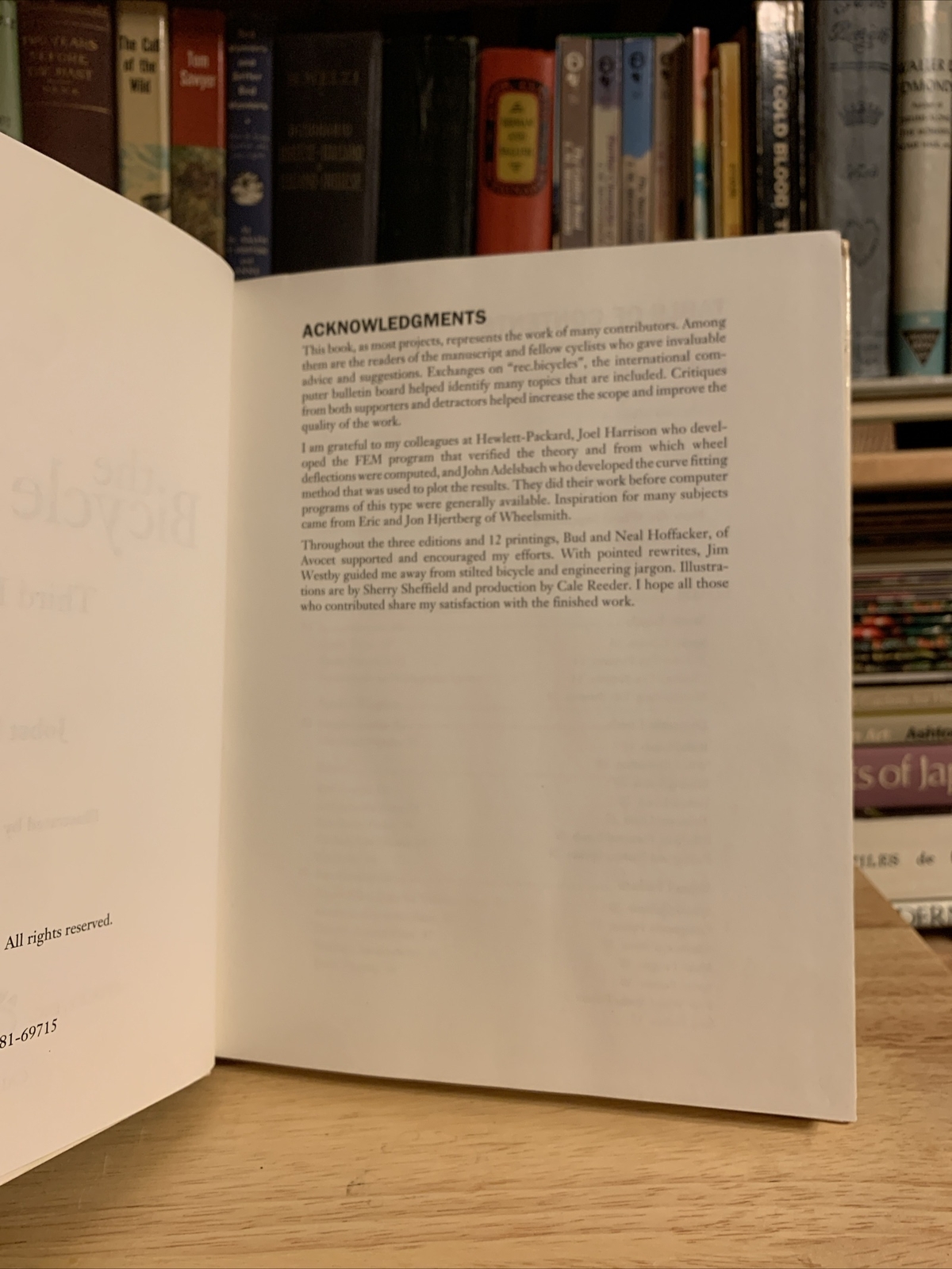 The Bicycle Wheel by Jobst Brandt Hardcover 3rd third edition 1993