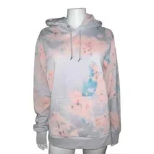 Old Navy Gender Neutral Tie-Dyed Pullover Hoodie Orange Blue Large NWOT