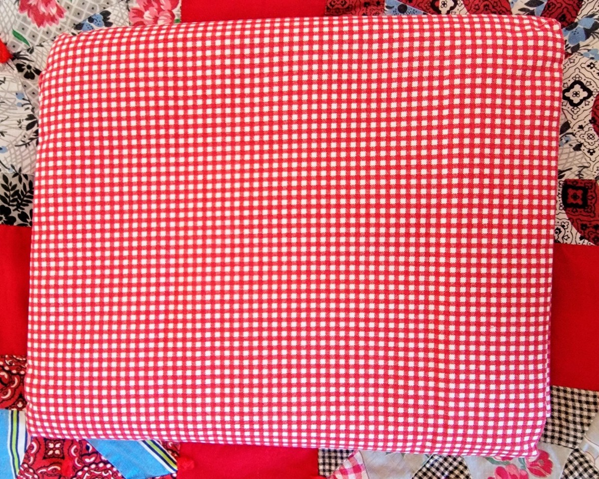 NOS Vintage Lauren Ralph Lauren Red/White Gingham Checked Flat