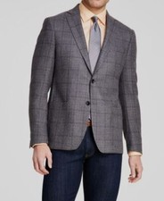 Michael Kors Men's Gray Classic-Fit Wool Blend Sport Coat Suit Jacket Size 42R