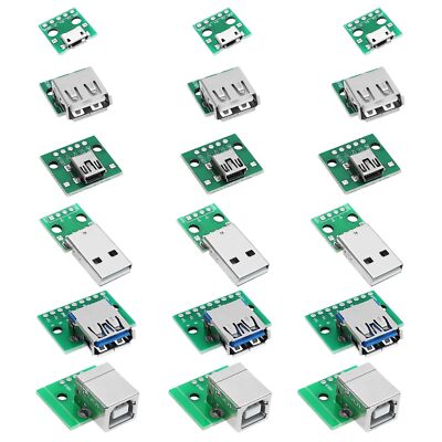 18pcs USB to DIP Breakout Adapter Converter Mini 5p USB/2.54 mm 4p/USB 2.0 4p...