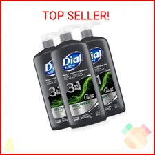 Dial Men 3in1 Body, Hair and Face Wash, Recharge, 69 fl oz 3-23 fl oz Bottles 