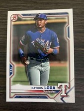 2021 Bowman Bayron Lora Paper Lot (2) #BP-139 Texas Rangers
