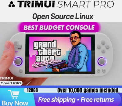 Trimui Retro Game Player Smart Pro Handheld Game Console - 4.96   IPS RGB NEW