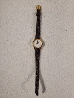 Image Dial Analog Quartz Watch PC Pizzagalli Faux Leather Black Arabic Small