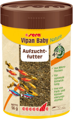 Sera Vipan Baby Nature 100ml - Mikro-Flocken für Klein- und Jungfische Aufzucht