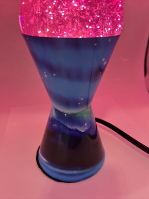 Gliter Lamp Lava Lite 14.5” Motion & Glitter , Blue Hot Pink | eBay