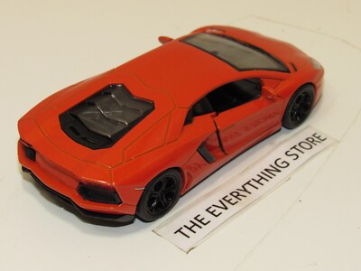 WELLY LAMBORGHINI AVENTADOR LP700-4 ORANGE 4.5 INCHES LONG NEW NO