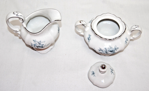 Johann Haviland Blue Bouquet Platinum Pattern Dishes 37 Pieces Vintage L2863 - Picture 18 of 20