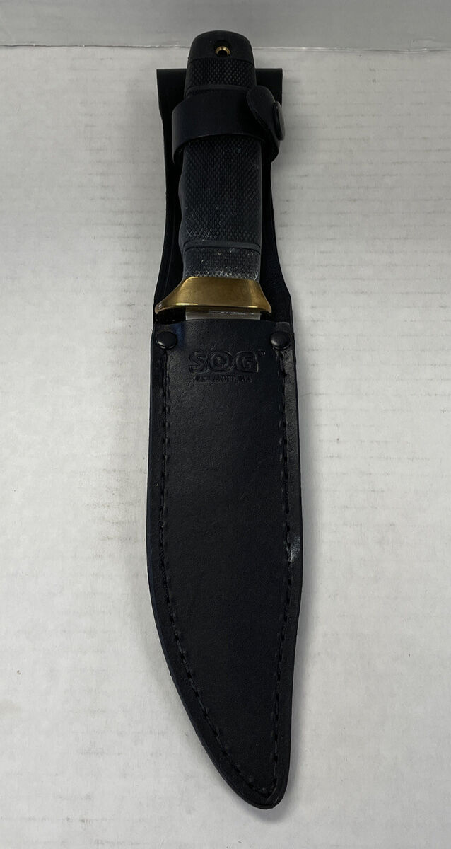 Sog Tech 1 Seki Japan Fixed Blade Knife with Brass Guard Sog Tech 1 Seki Japan Fixed Blade Knife with Brass Guard