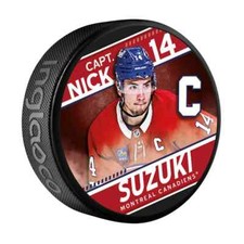 Nick Suzuki Montreal Canadiens NHL Captain Series Souvenir Hockey Puck
