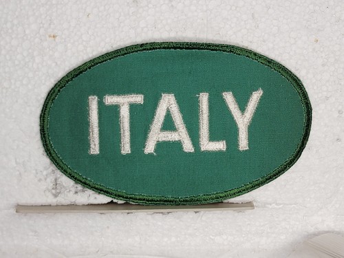 Reproduction WW2 Italian POW Jacket Patch Embroidered on Green Twill 2266