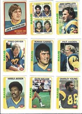 1974 - 2021 Los Angeles/St Louis Rams Football Card Lot (99 Diff)