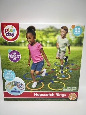 New Play Day Hopscotch Rings 22pcs Inside/Outside Age3+ FreeS&H