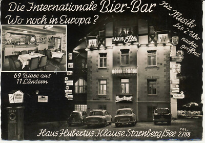 AK Starnberg, Hotel Garni Hubertus Klause von Georg Opel, gel. am 27.8.1962 