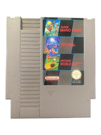 Nintendo NES 3 in 1 Modul Super Mario Bros 1  World Cup  Tetris 1985