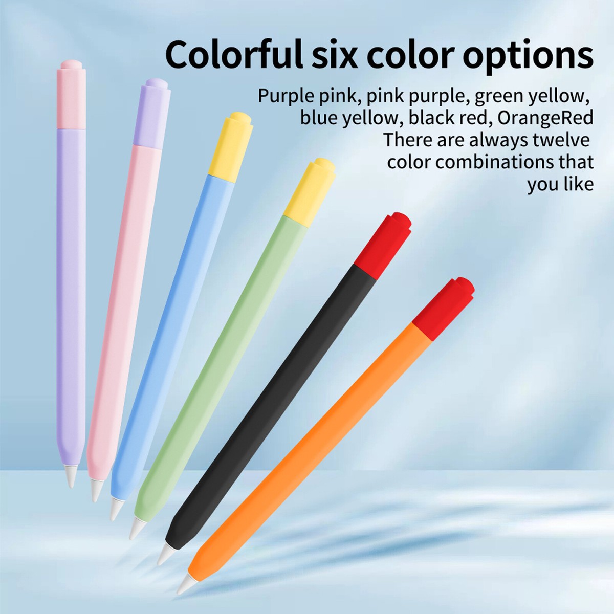 For Apple Pencil USB-C Soft Silicone Protective Case Sleeve Cover