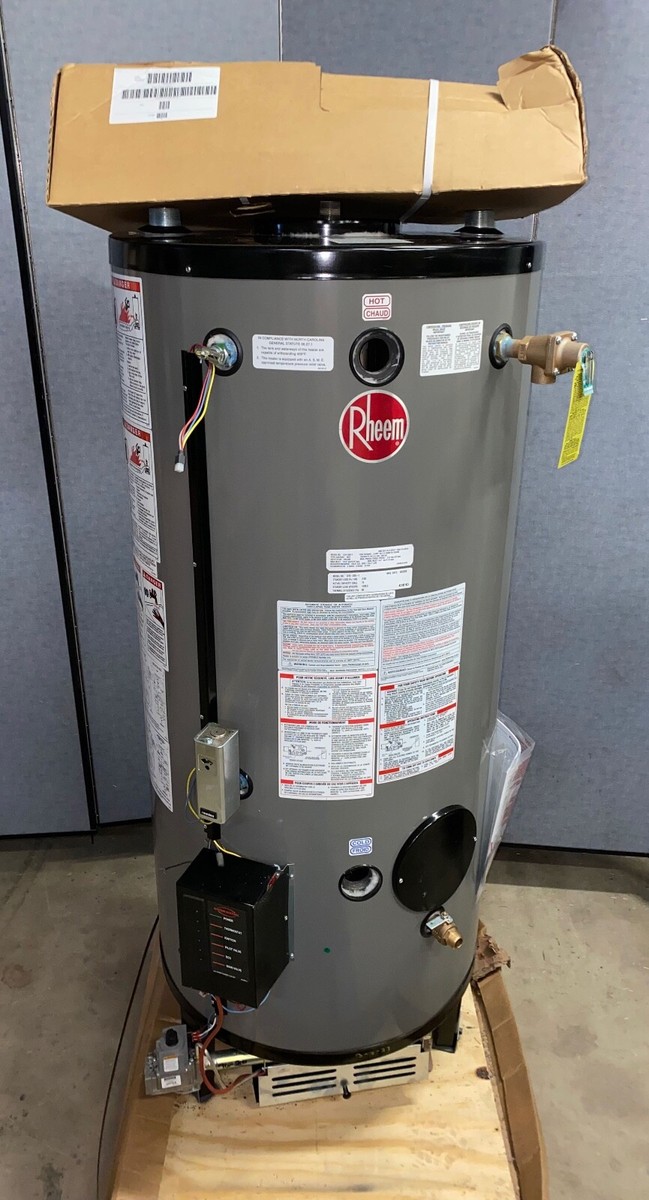 New Rheem 199K BTU G76-200 76 Gallon Nat Gas Universal Commercial Water  Heater | eBay