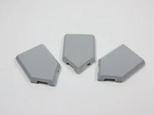 LEGO Lot of 3 Light Bluish Gray Smooth Pentagon Tiles Plates K8
