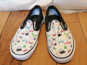 patterned slip on vans