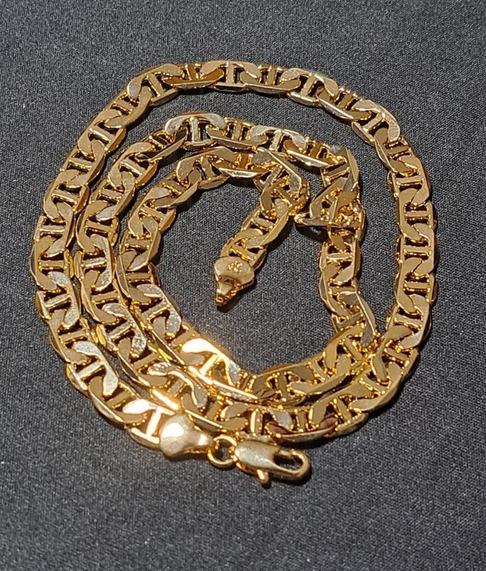 *14K GP 24" MARINER CHAIN **MADE IN ITALY HIGHEST QUALITY** 7mm! P7