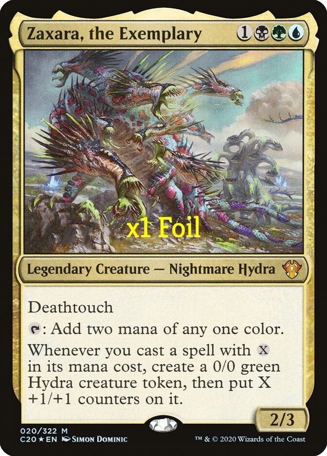 MTG Foil Commander 2020 C20 Zaxara, the Exemplary MINT | eBay