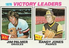 Jim Palmer & Randy Jones Victory Leaders 1977 TOPPS Baseball Card #5