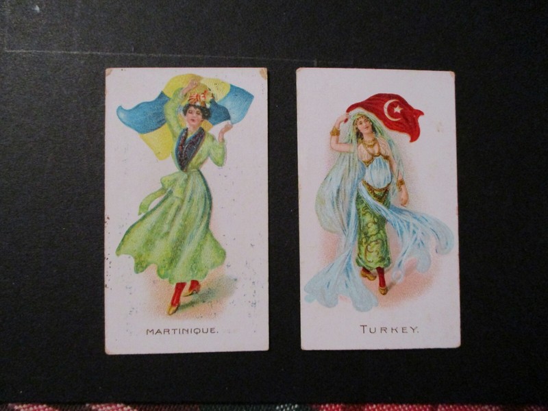 Original Cigarette Tobacco Cards Capstan Flag Girls of all Nations 1908