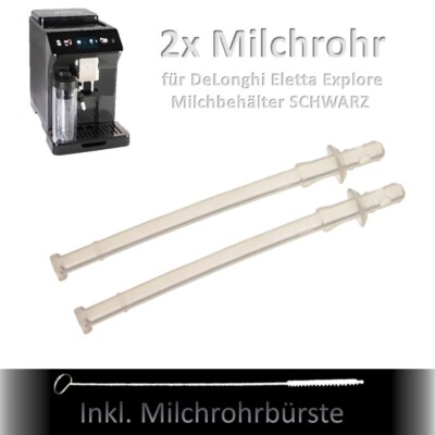 2x DeLonghi Milchrohr Eletta Explore z.B. 450.55 Milchschlauch Milchansaugrohr