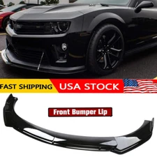 Glossy Black Front Bumper Lip Splitter Spoiler Body For Chevy Camaro