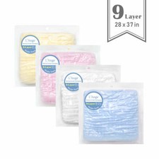L'Ange Baby 9-Layer Small Cotton Muslin Towel, 28in x 37in
