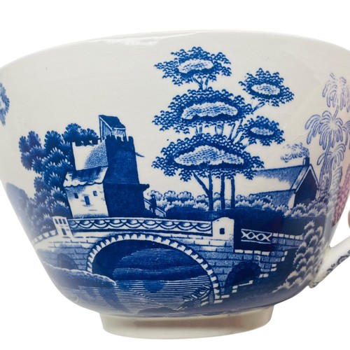 Spode HUGE Blue Willow Auld Lang Syne Bone China Teacup Boullion Cup O' Kindness - Picture 15 of 19