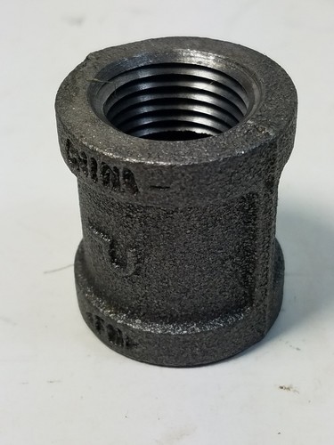 1/2" NPT Black Iron Mallable Straight Coupling Pipe Fitting *** NEW ***